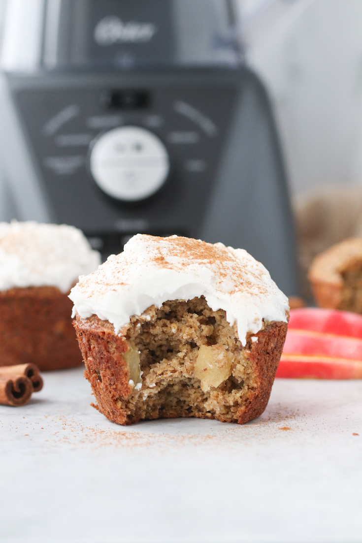 Gluten Free Apple Cinnamon Muffins with Coconut Cream Frosting